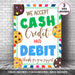 PDF We Accept Cash, Credit Debit Payments Sign | Printable Cookie Scouts Poster Banner Sign