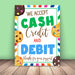 PDF We Accept Cash, Credit Debit Payments Sign | Printable Cookie Scouts Poster Banner Sign