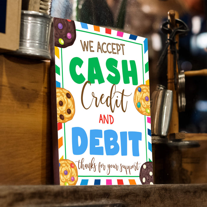 PDF We Accept Cash, Credit Debit Payments Sign | Printable Cookie ...
