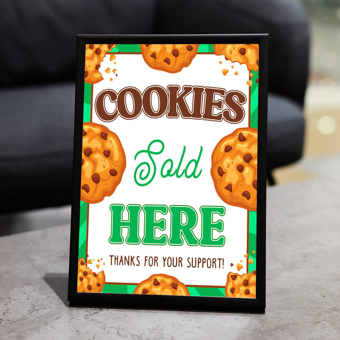 PDF Cookies Sold Here Booth Sign | Fundraiser, Bake Sale, Cookie Booth Scouts Sign
