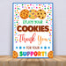 Printable Enjoy Your Cookies Thank You Signage | PDF Cookie Booth Sign