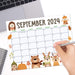 Autumn Themed September 2024 Printable Calendar with Animals