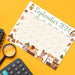 Fall Animals Theme Printable Calendar September 2024