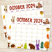 Autumn Animals October Calendar