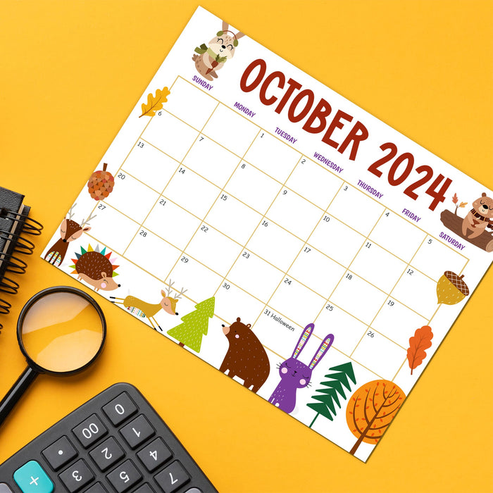 Autumn Animals October Calendar