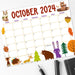 Autumn Animals October Calendar