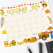 Cute Autumn Harvest October 2024 Calendar Printable