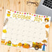 Cute Autumn Harvest October 2024 Calendar Printable