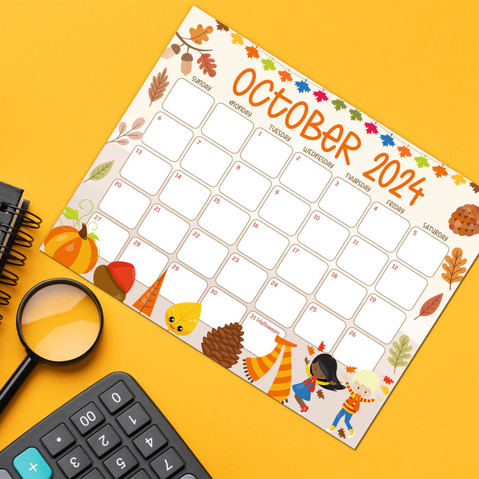 Autumn Harvest October 2024 Printable Calendar Design