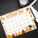 Autumn Harvest October 2024 Printable Calendar Design