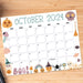 Cute Halloween October 2024 Calendar Download