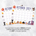 Whimsical October 2024 Halloween Calendar Template