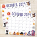 Whimsical October 2024 Halloween Calendar Template