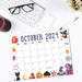 Whimsical October 2024 Halloween Calendar Template