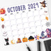 Whimsical October 2024 Halloween Calendar Template