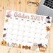 Cute Spooky October 2024 Calendar Template