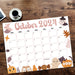 Cute Spooky October 2024 Calendar Template