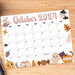 Cute Spooky October 2024 Calendar Template