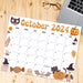 Printable October 2024 Halloween Calendar PDF