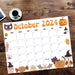 Printable October 2024 Halloween Calendar PDF