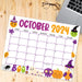 October 2024 Cute Halloween Calendar Download