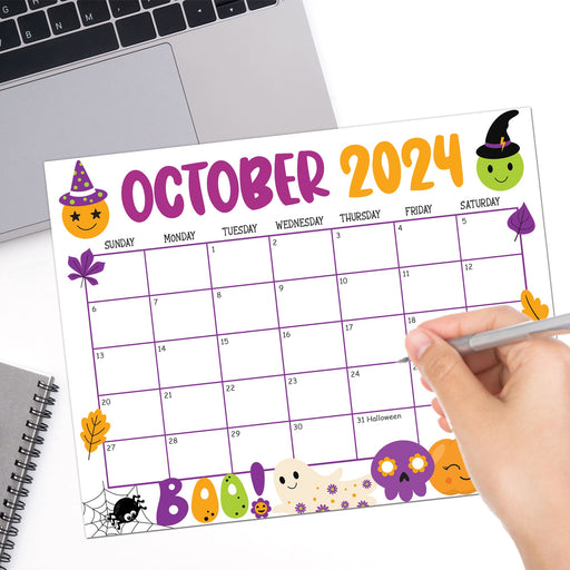 October 2024 Cute Halloween Calendar Download