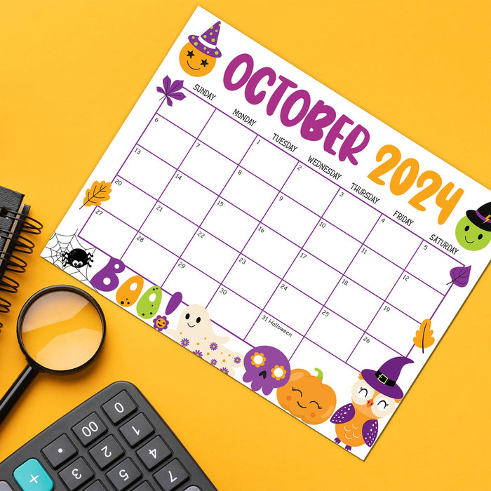 October 2024 Cute Halloween Calendar Download