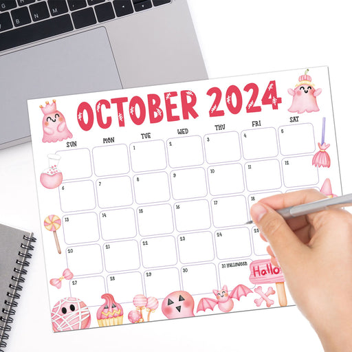 Digital October 2024 Halloween Calendar PDF