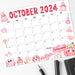 Digital October 2024 Halloween Calendar PDF