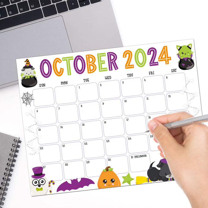 Whimsical Halloween October 2024 Calendar