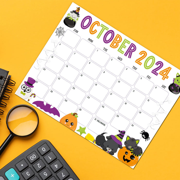 Whimsical Halloween October 2024 Calendar