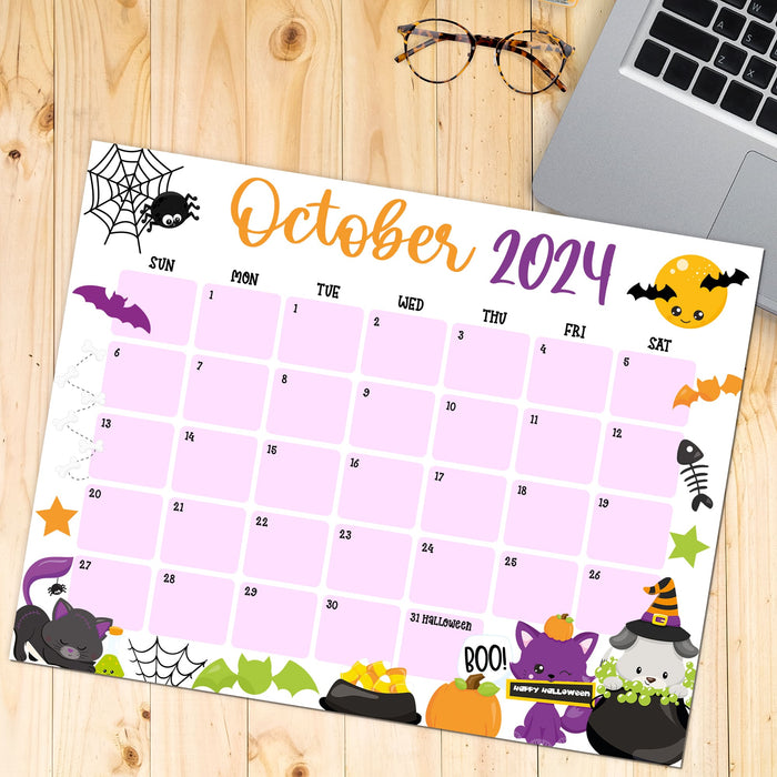 October 2024 Halloween Themed Calendar PDF