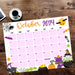 October 2024 Halloween Themed Calendar PDF