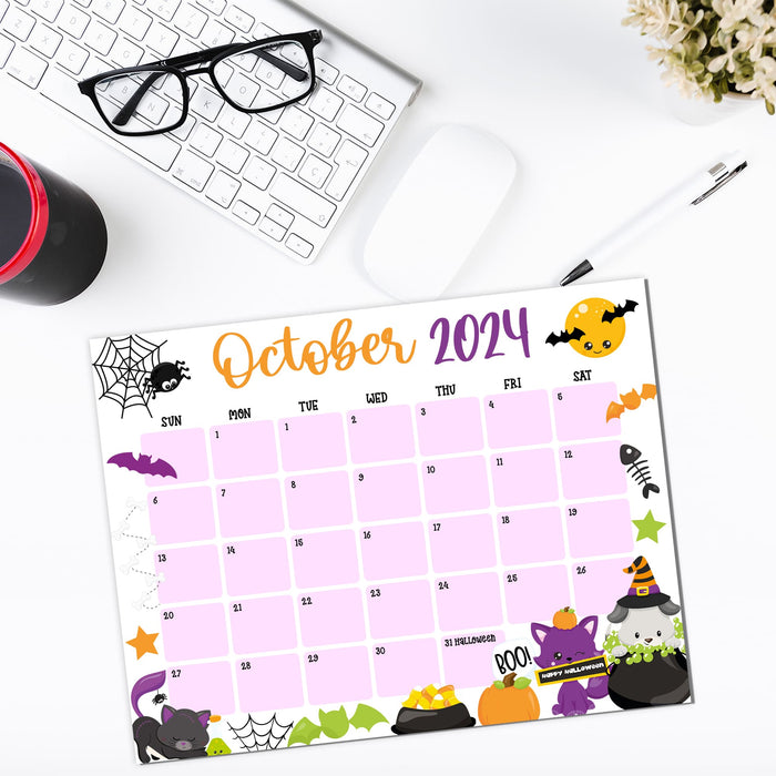 October 2024 Halloween Themed Calendar PDF