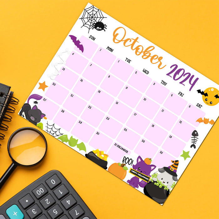 October 2024 Halloween Themed Calendar PDF