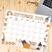 Printable September 2024 Calendar with Halloween Theme