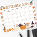 Printable September 2024 Calendar with Halloween Theme