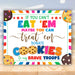 If You Can't Eat 'Em Treat 'Em Booth Sign | Donate Cookies to Heroes Military Troops