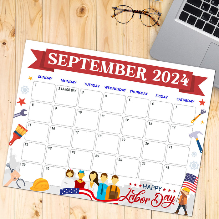 Printable September 2024 Calendar for Labor Day