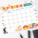 September 2024 Calendar with Labor Day Theme