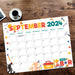 September 2024 Calendar with Labor Day Theme