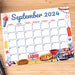 Printable September 2024 Calendar for Labor Day BBQ Cookout