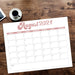 PDF Minimalist Retro August 2024 Calendar | Printable Elegant Retro Chic Themed August Planner
