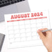 PDF Minimalist Retro Theme August 2024 Calendar | Printable Classic & Clean August Monthly Planner