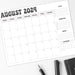 PDF Retro August 2024 Minimalist  Calendar | Printable Vintage Classic Inspired Planner