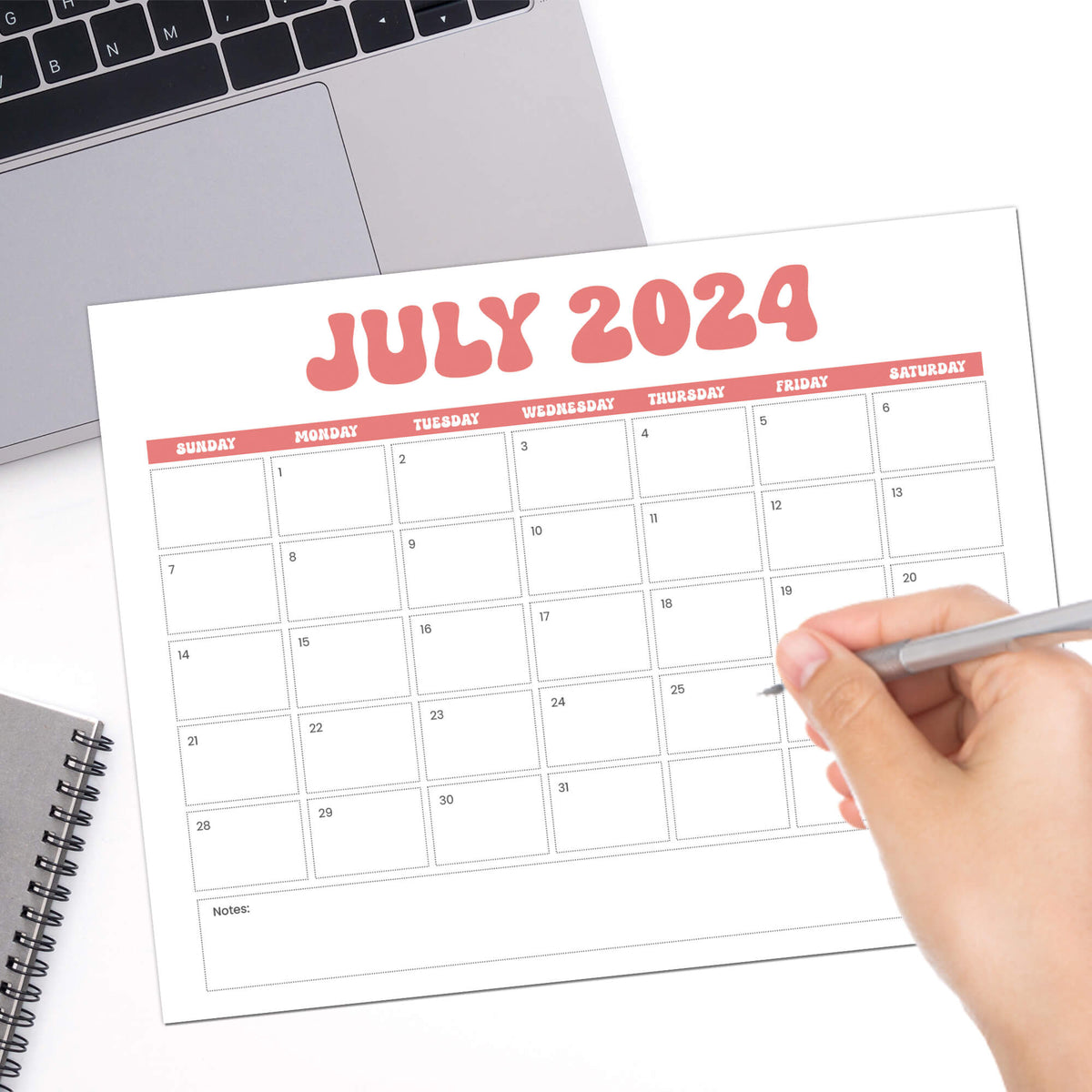 PDF Minimalist Retro Theme July 2024 Calendar | Printable Clean & Classic July Monthly Planner - Posh Park pdf-minimalist-retro-theme-july-2024-calendar-printable-clean-classic-july-monthly-planner-posh-park