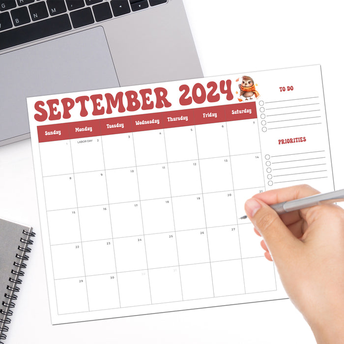 Retro Minimalist Theme Printable September 2024 Calendar