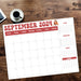 Retro Minimalist Theme Printable September 2024 Calendar