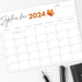 September 2024 Calendar with Minimalist Design