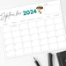 Simple September 2024 Minimalist Calendar Printable